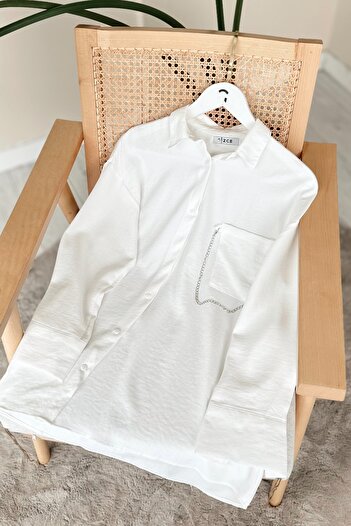 Gizce Penty White Tunic