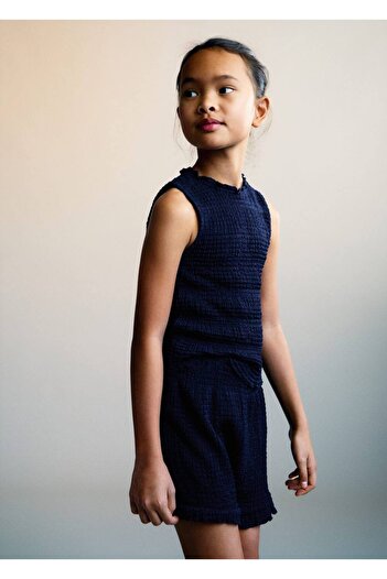 MANGO Kids Geraffte, strukturierte Bluse