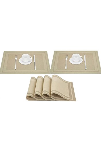 Generic A set of 6,dining tablecloths resistant to heat,tablecloths made of a mixture of vinyl&PVC-non-paper