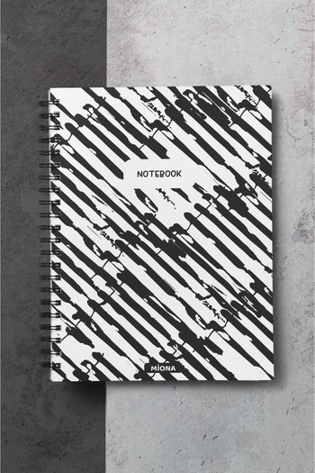 Miona A5 Spiral Hardboard Cover 120 Sheets Ruled School Notebook, Notebook