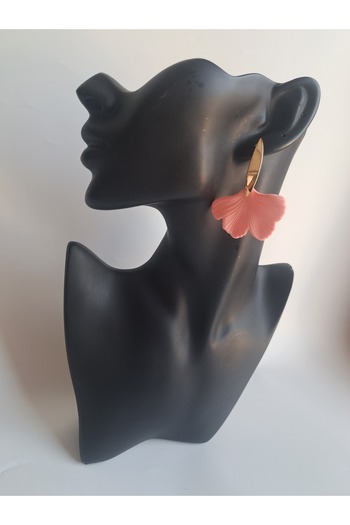BHR AKSESUAR Pink Flower Earrings