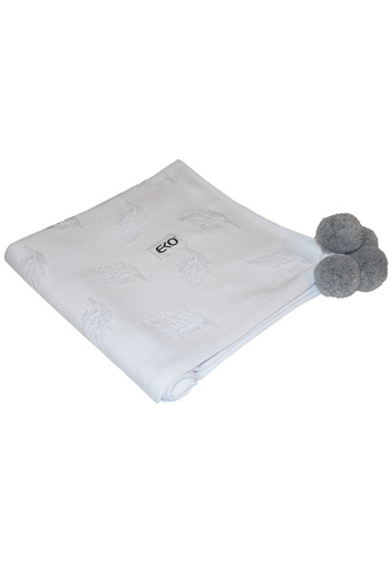 EKO Bamboo Blanket, , 80x80 Cm, White