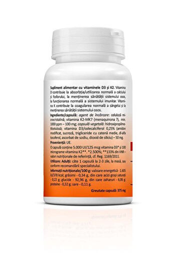 ZENYTH Vitamin D3 5000 IU K2 Strength, Immunity And Strong Bones,