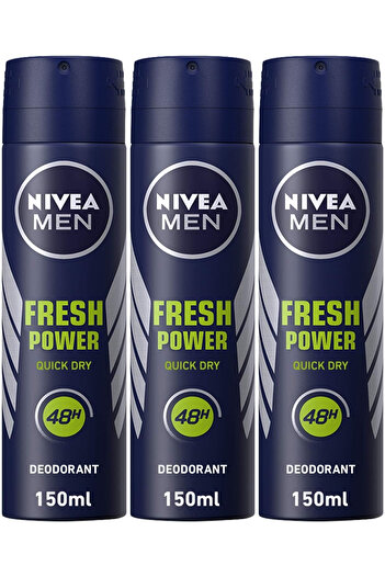 NIVEA Fresh Power Quick Dry Deodorant Spray 150 ml X 3