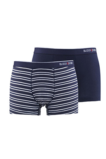 Blackspade Ανδρικά Boxer 2 Pack Stripes 9551 - Navy Blue