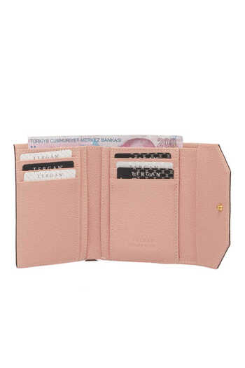 Tergan Pink Genuine Leather Women's Wallet - S1Cb 00005809 -S2E