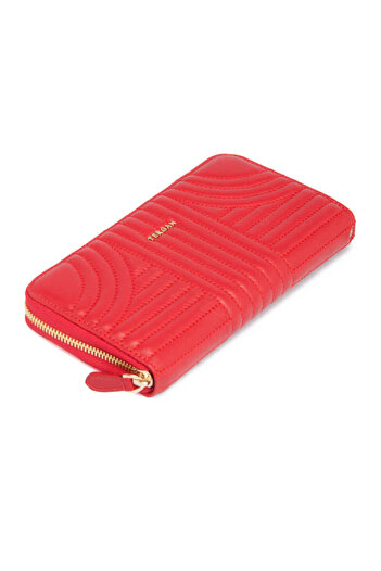 Tergan Red Genuine Leather Women's Wallet - S1Cb 00005800 -L8G