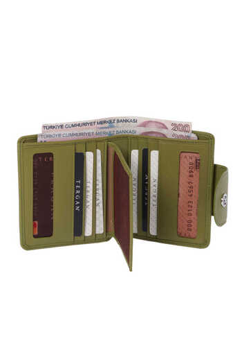 Tergan Green Leather Women's Wallet - S1Cb00005674-J2G