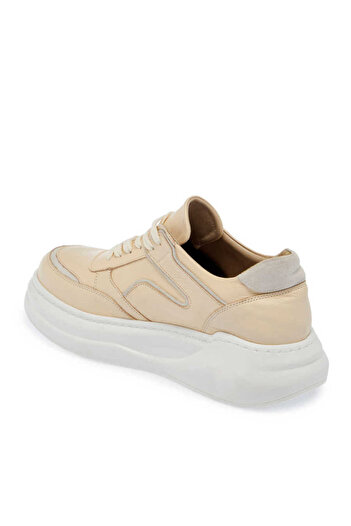 Tergan Bej Hakiki Deri Kadın Sneaker - K24I1AY67336-A25