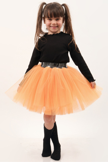 Milangel Orange Girl's Tutu Skirt
