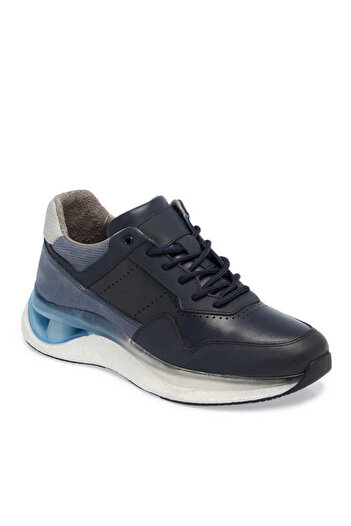 Tergan Mavi Hakiki Deri Erkek Sneaker - E24I1AY56796-K67
