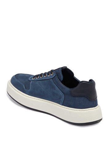 Tergan Mavi Hakiki Nubuk Deri Erkek Sneaker - E24I1AY56807-F58