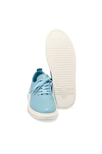 Tergan Mavi Hakiki Deri Kadın Sneaker - K24I1AY67093-J61