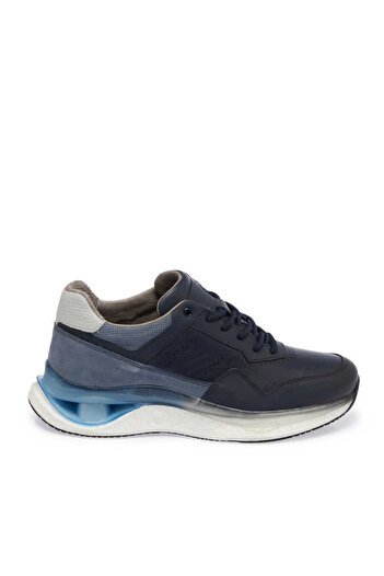 Tergan Mavi Hakiki Deri Erkek Sneaker - E24I1AY56796-K67