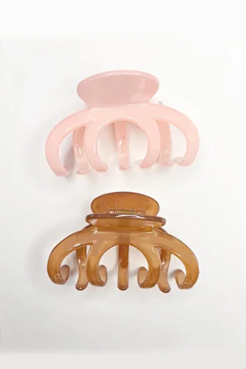 New Obsessions Octopus Model Luxury Plastic Large Hair Latch Buckle 2 Pack
