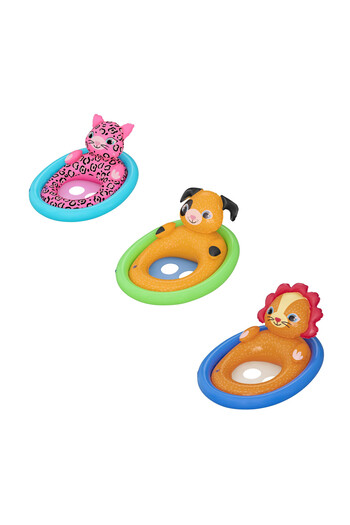BESTWAY Float Lil Animal Baby Boat 71x56cm | Inflatable Ride-on | Pool Float | Summer Water Toy