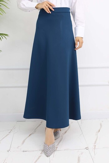 benguen Scuba Flared Skirt Petrol 212