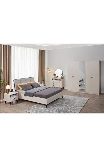 Vivense Solina Yatak Odası Takımı, Bej, 5 Kapaklı