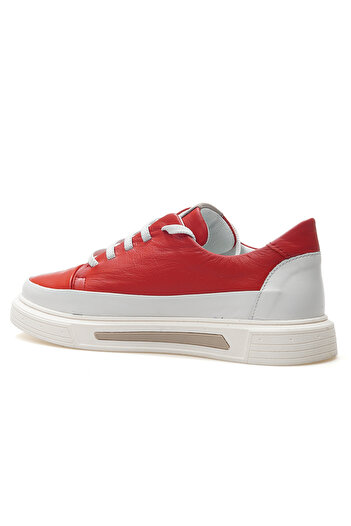 Mammamia Kadın Hakiki Deri Casual Sneaker Ayakkabı 25y D25ya-3525 Z Kırmızı