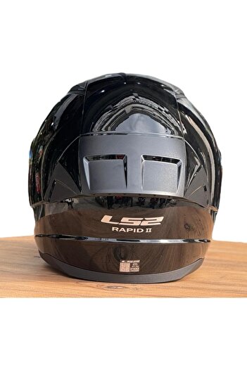 LS2 Rapıd 2 Race Parlak Siyah Kapalı Motosiklet Kaskı Kırmızı Camlı