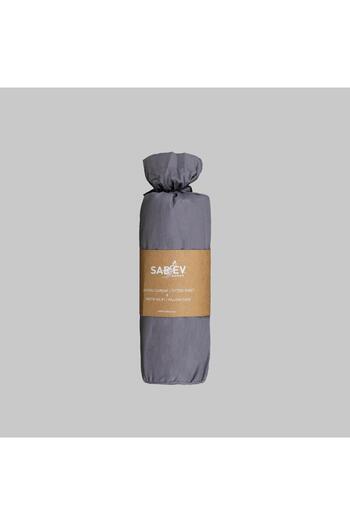 Sarev 100% Cotton Single Fitted Sheet Set 120X200 cm Anthracite