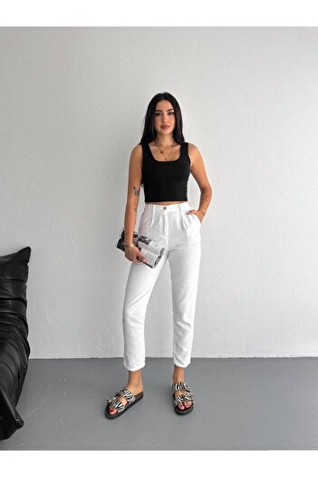 Noa Noa Single Button Slim Leg Linen Trousers