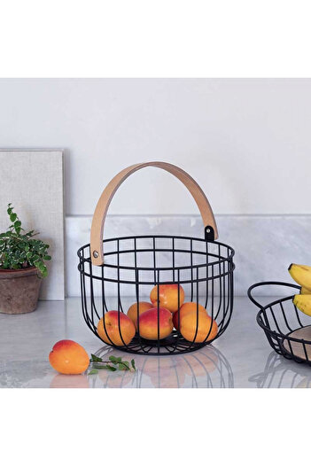 Lacor Steel basket with handle for fruit, 25.2x17.7 cm