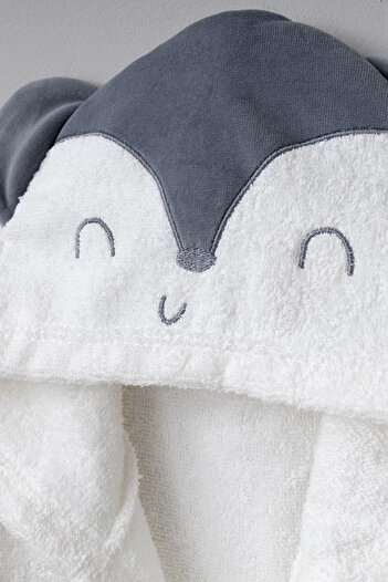 Bebitof Fox Patterned Boxed Baby Bathrobe Set