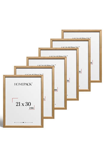 HOMEPACK Six-Piece Wooden Frame with Mdf Legs Ahsap6Li21X30