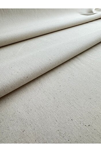 Niks Home Duck Cloth |   Linen Punch Fabric |   Throw Pillow - Table Cloth - Runner |   Ecru (50X140 cm)