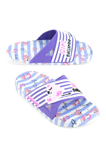 GEZER Girl's Summer Ballerina Pu Suitable for Wet Floor Home Bathroom Garden Pool Slippers