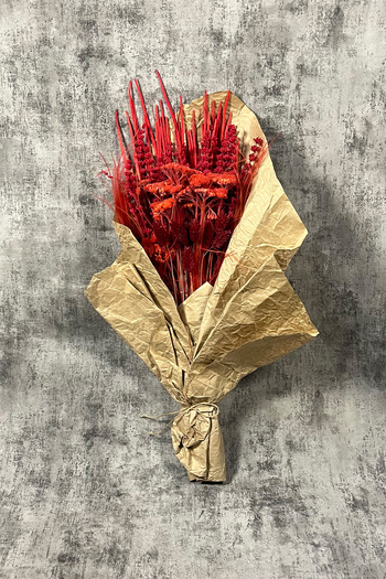 Goya Home Ruby Red Dry Flower Arrangement Gift Bouquet