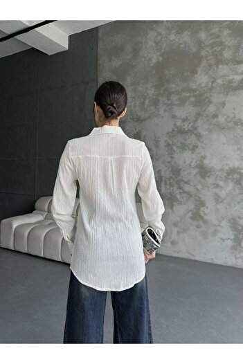 sunfyre Women's Buttoned Long Sleeve Linen Shirt