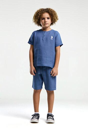 U.S. Polo Assn. U.S. Polo Assn. Boy, Small Button, Licensed, Bottom Top Set