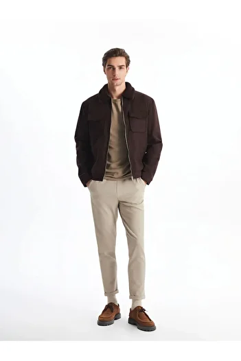 LC Waikiki Lcw Vision Standard Fit Shirt Collar Suede Men's Coat