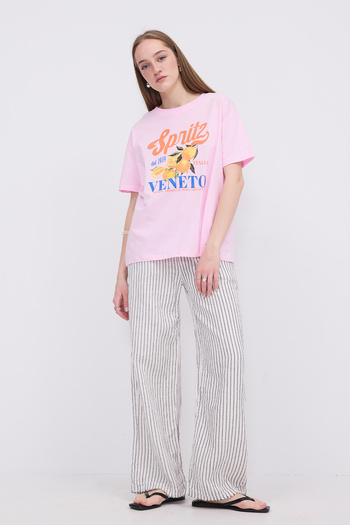 Addax Crew Neck - Μπλουζάκι με στάμπα P10431
