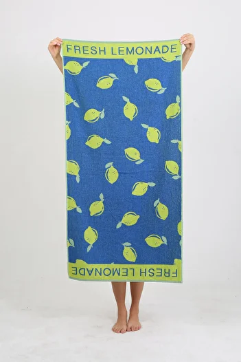 Homelover 100% Cotton Cosmic Sands Navy Blue Beach Towel - Pool Towel - Beach Towel - 70X140Cm