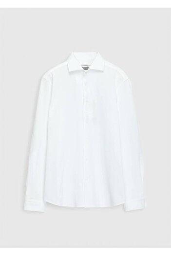 Ramsey Біла пряма сорочка Casual Fit Casual 100% бавовна