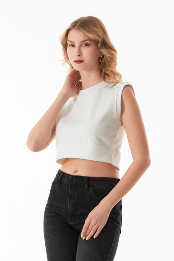 Fulla Moda Basic Ribbed Sleeveless T-Shirt