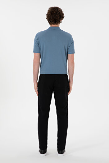 U.S. Polo Assn. Erkek Slim Fit Düz Paça Siyah Eşofman Altı 50298020-VR046