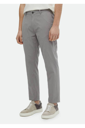 Ramsey Παντελόνι Jogging Fit Casual από βαμβακερό μείγμα με γκρι σχέδιο
