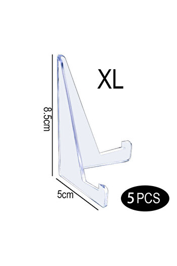 Choice 5pcs XL Acrylic Display Holder Transparent Triangle Commemorative Coin Small Photo fram Card Holder