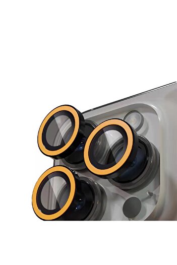 Choice 15pro 15proMax(3pcs orange For iPhone 15 14 Pro Max Camera Lens Protectors Luminous Camera Ring Glas