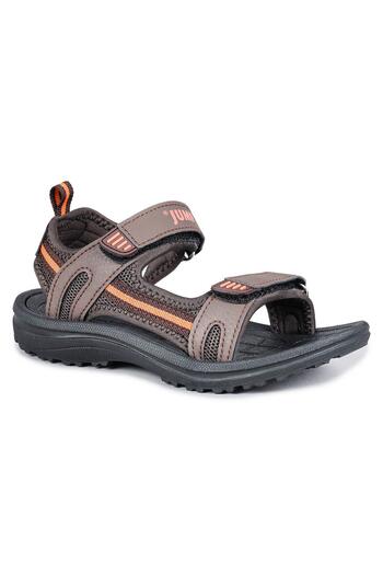 Jump 30068 Brown - Orange Unisex Children's Velcro Daily Sandals