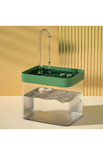 Choice Green Cat Water Fountain Auto Filter Transparent Cat Drinker USB Electric Mute Recirculate Filtering