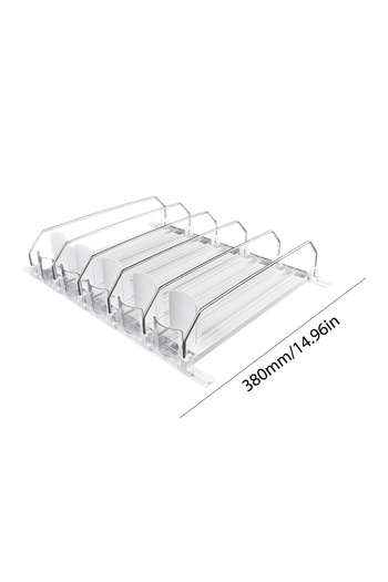 APWIKOGER White 380mm 5 sets Canned Beverage Push Rack Drink Organizer Dispenser Spring Push Adjustable Width