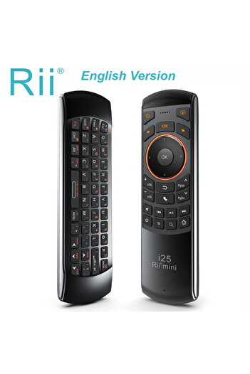 Choice English Keyboard Rii i25 2.4G Mini Wirless Air Mouse Keyboard With IR Remote Control PC Teclado For