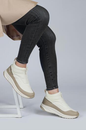 Jump 28795 Zippered Beige Women's Waterproof Boots