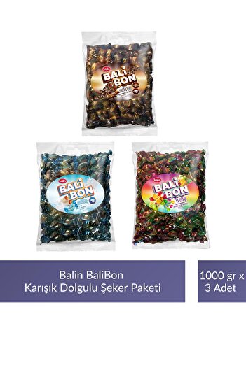 Kahve Dünyası Balin Balibon Mixed Filled Candy Package 1000 g X 3 Pieces
