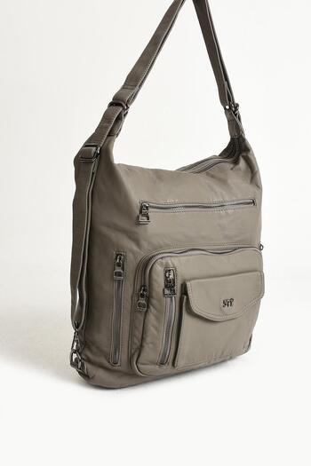 571 Collections Çanta Mink Colored Washed Leather Shoulder and Backpack - Model 571-9-10A